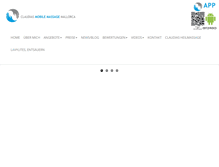 Tablet Screenshot of claudias-massage-mallorca.com